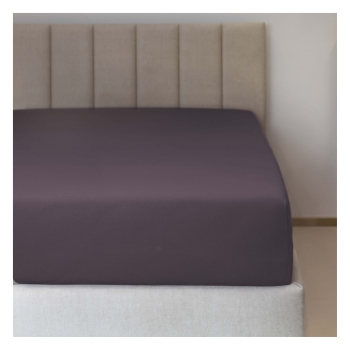 Prostěradlo jersey č.65 fialovo hnědá